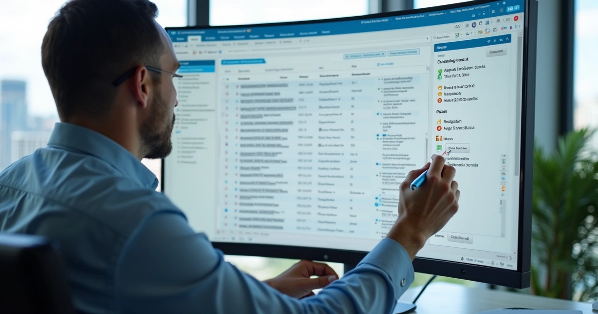 Profissional validando leads em tela com número de telefone 