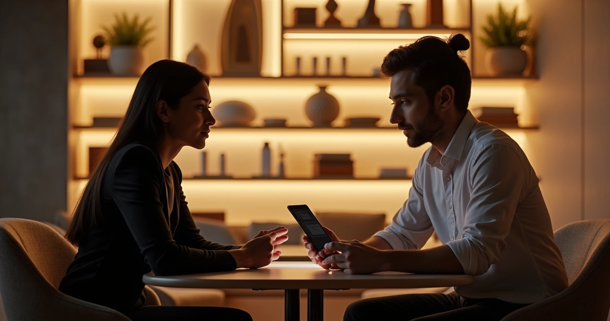 Consultora realizando atendimento em clínica de estética 