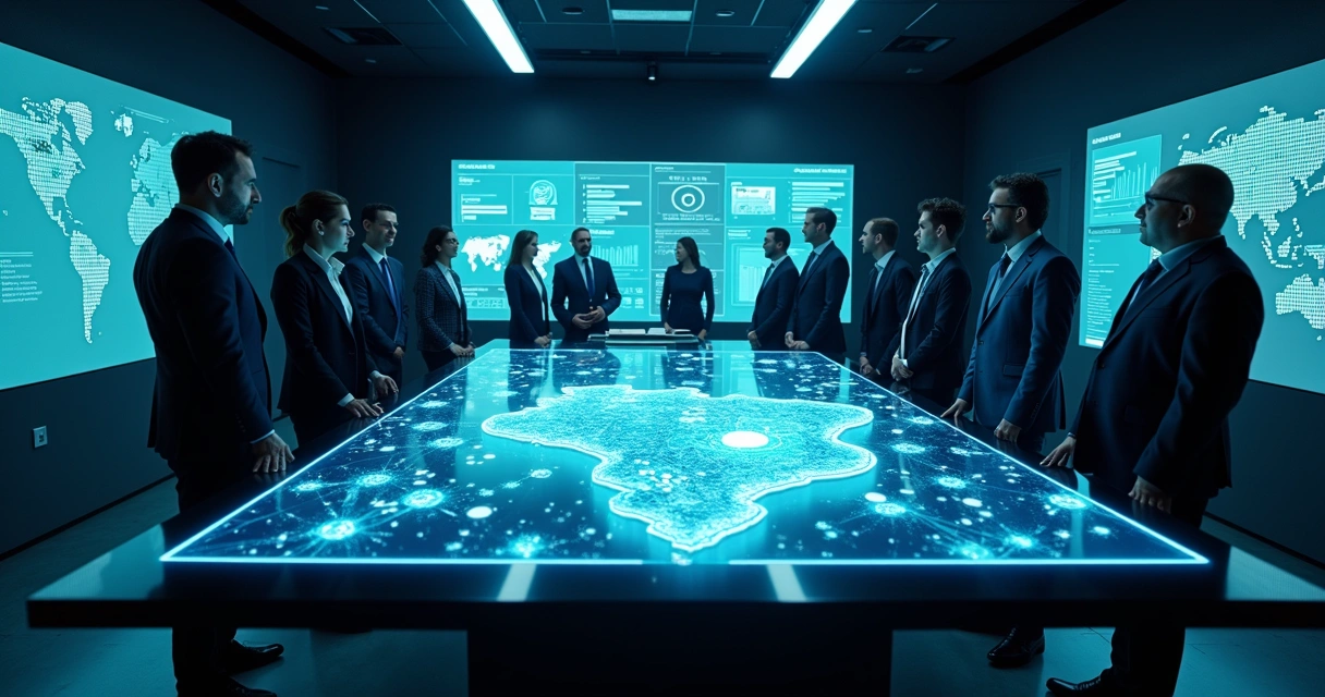 Consultores analisam mapa digital do Brasil com dados de estratégia de IA 