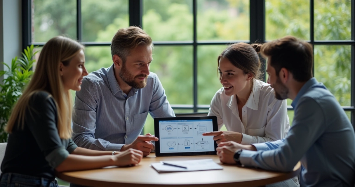 Equipe de PME em consultoria de automação