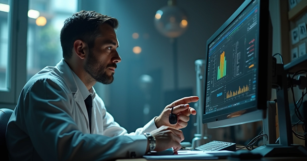 Contador e empresário analisando gráficos 