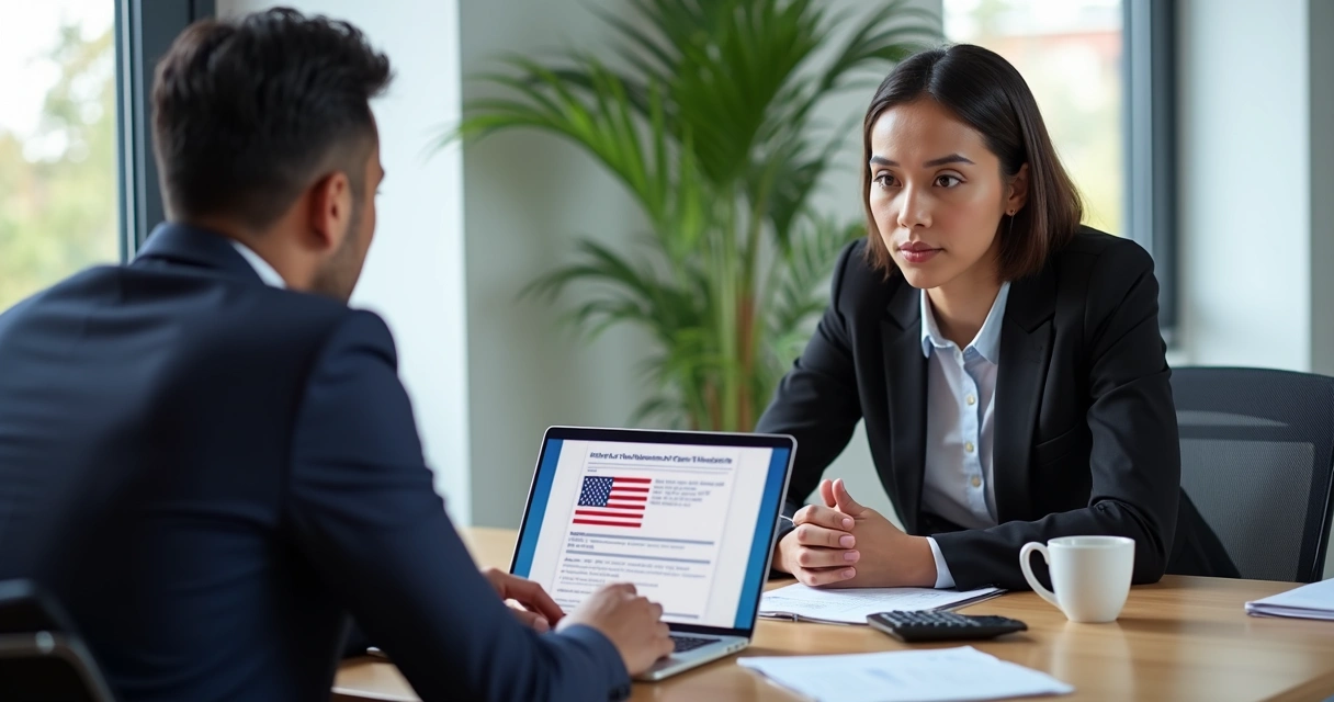Imigrante com consultor contábil analisa impostos nos EUA 