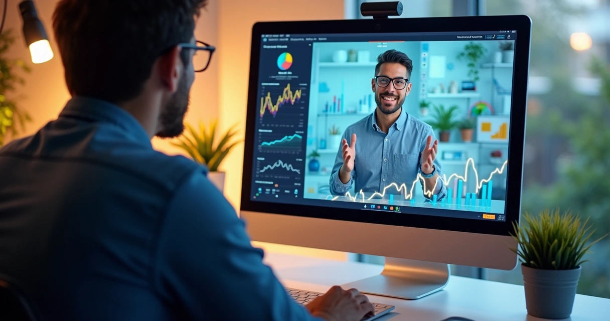 Consultoria de marketing digital para e-commerce em reunião online 