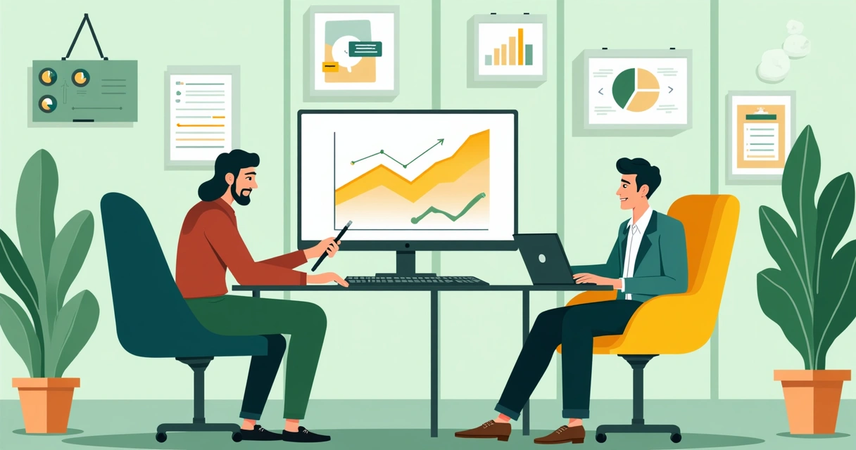 Consultor financeiro orienta cliente para adaptar finanças 