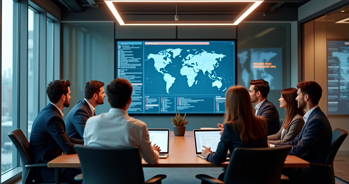 Reunião de consultoria sobre agentes virtuais em empresa 