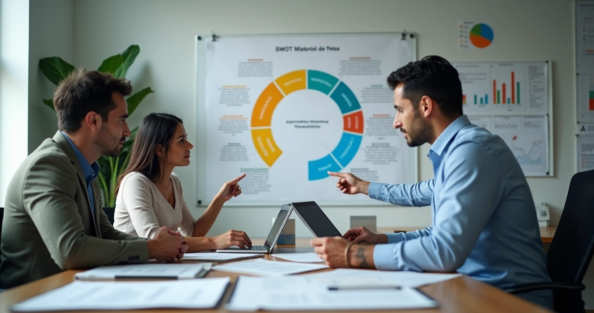 Equipe de consultoria em reunião planejando ações estratégicas 