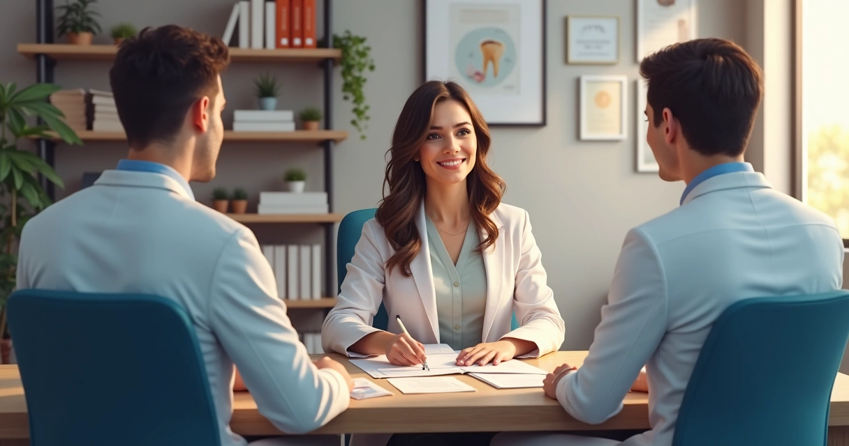 Consultoria personalizada de seguros para dentistas em atendimento 