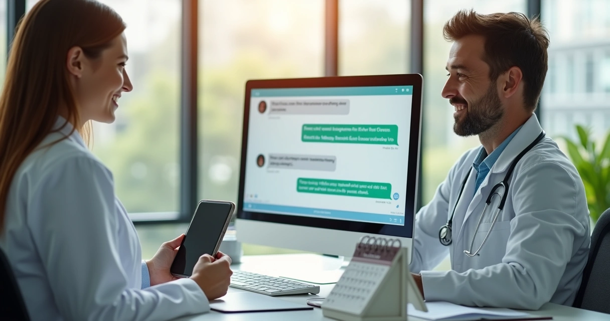 Conversa automatizada com assistente virtual em consultório médico