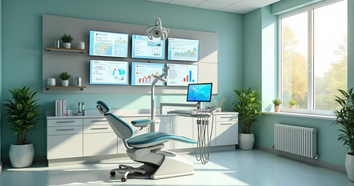 Consultório odontológico moderno com presença digital em destaque