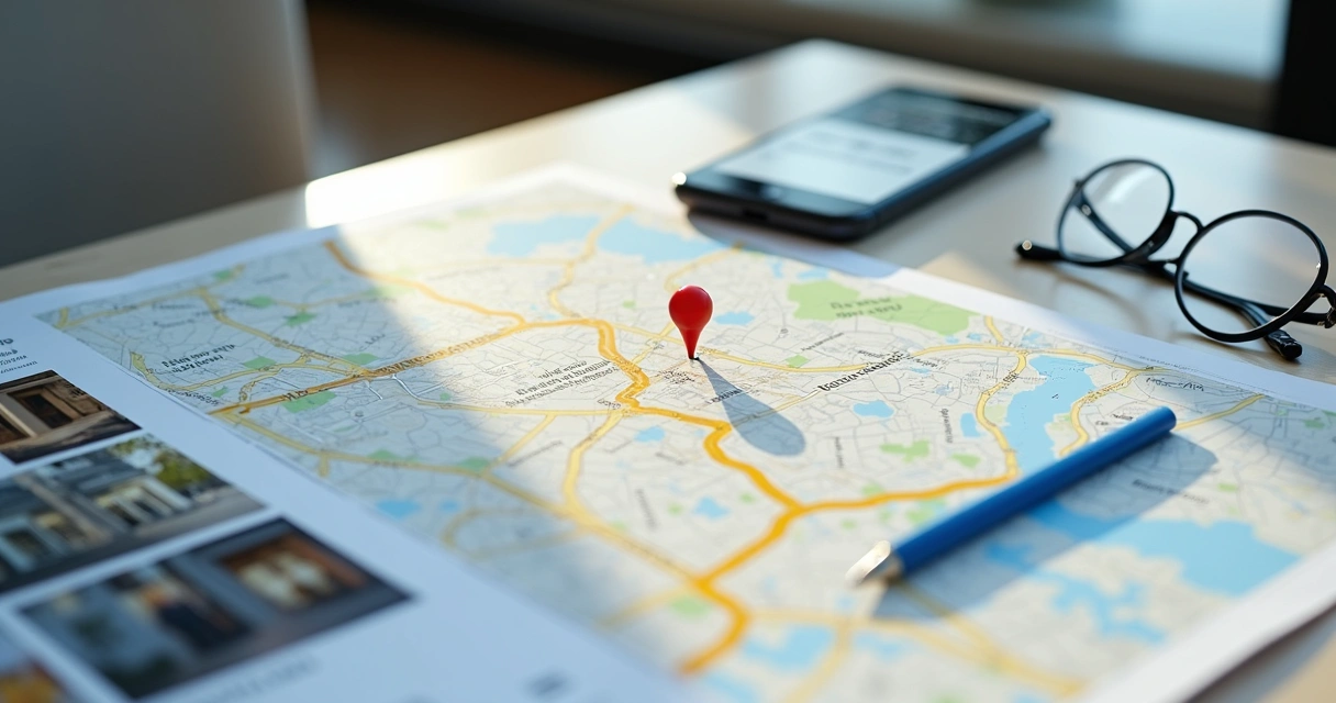 Mapa do Google com marcação em consultório odontológico e imagem da fachada