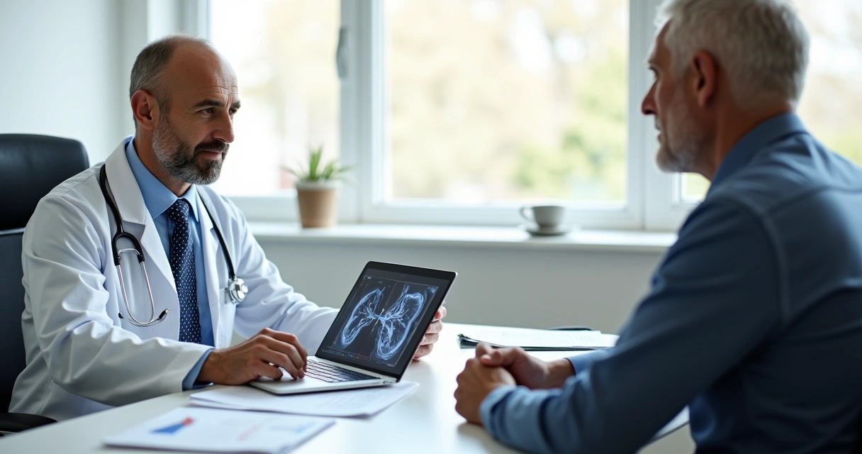 Médico avalia paciente durante perícia médica 