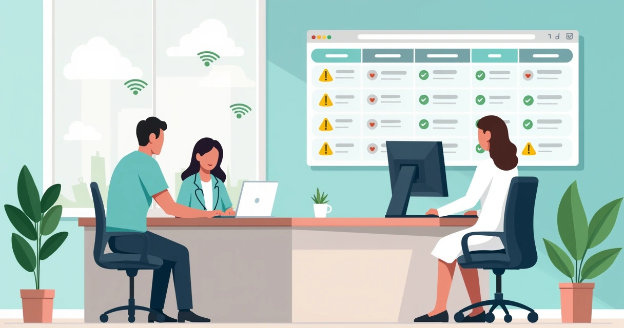 Consultório médico moderno com tecnologia de automação 
