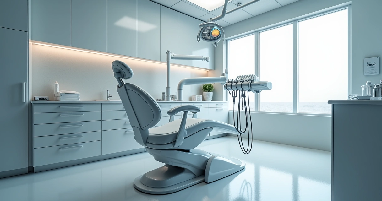 Consultório odontológico moderno equipado 