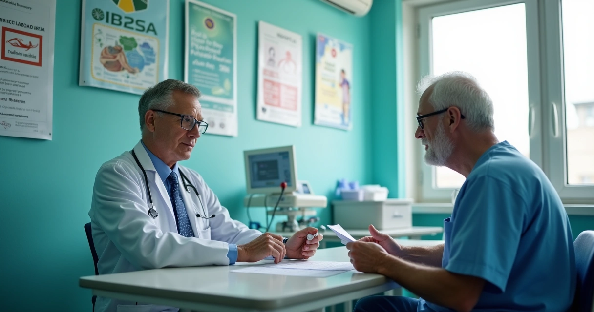 Consultório médico de oncologia em hospital público 