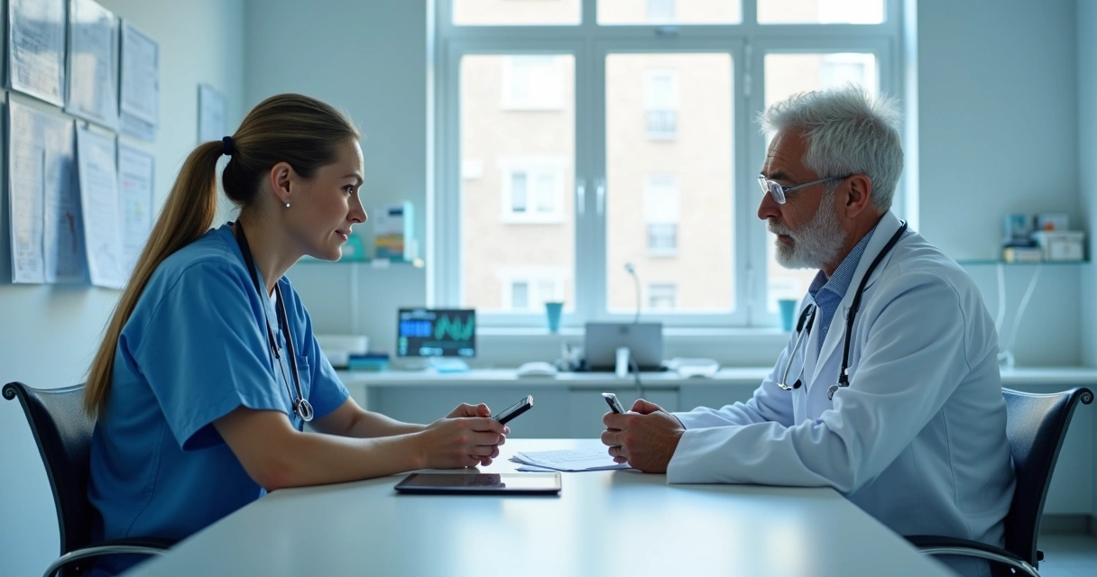 Seguro Saúde: Entenda Coberturas e Benefícios Essenciais 2 Médico atendendo paciente em consultório de saúde