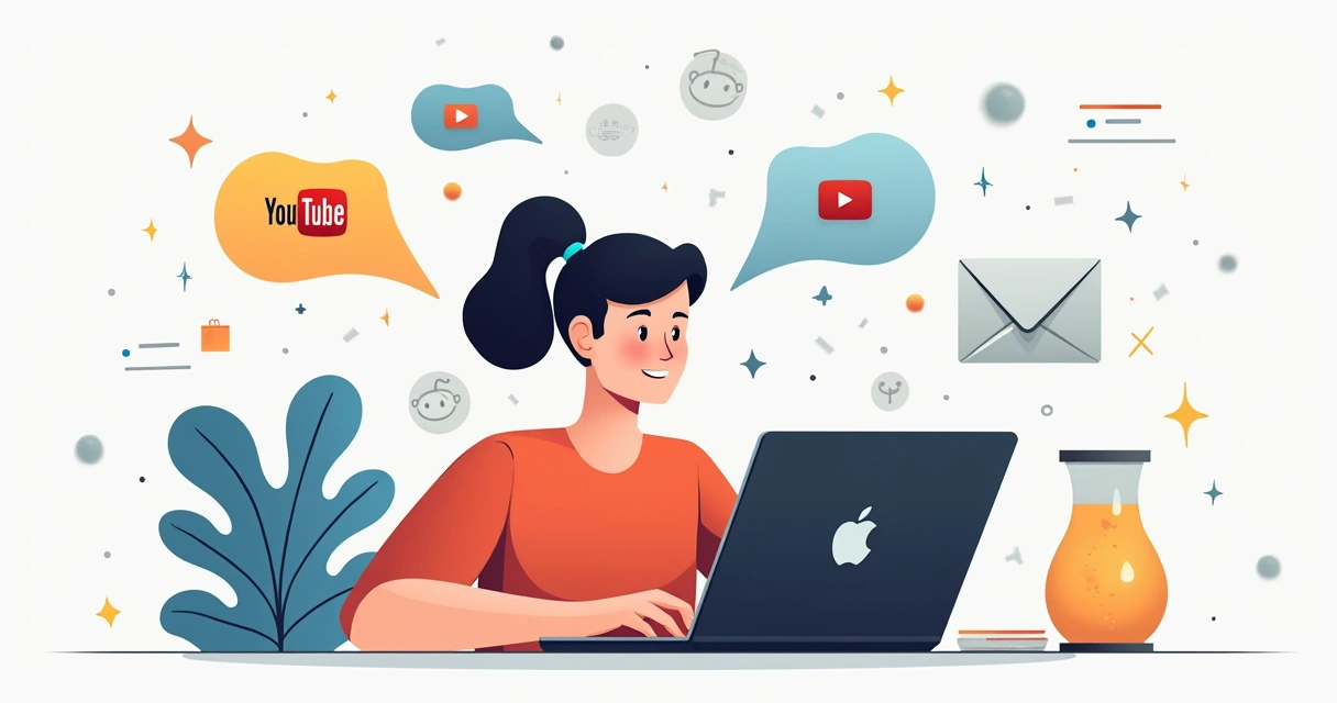 Pessoa usando assistente de IA digital para compras em vários dispositivos 