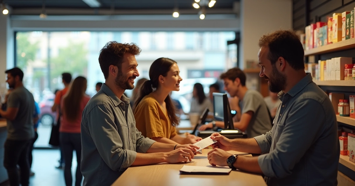 Consumidores em loja pedindo inclusão do CPF 