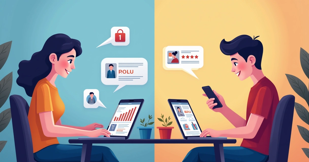 Pessoas comprando de diferentes formas em loja virtual 