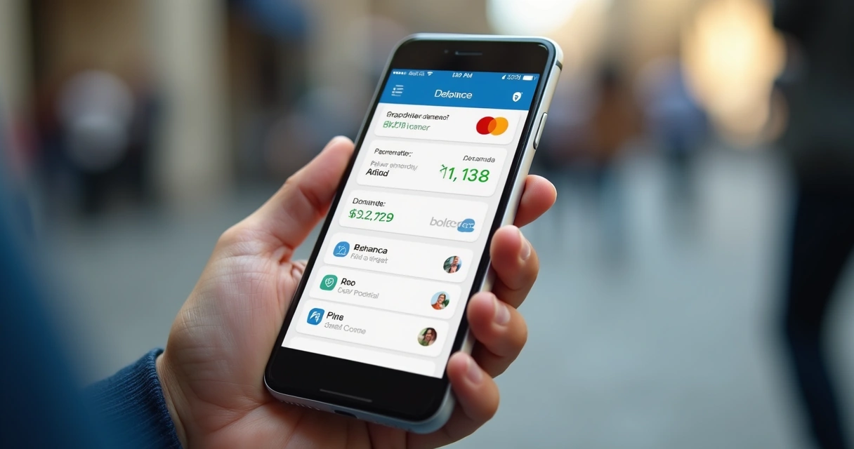 Tela de aplicativo de conta digital mostrando saldo e doações de ONG