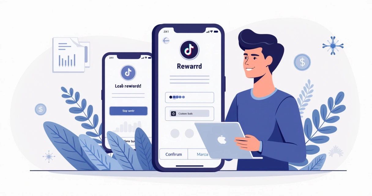 Configuração de monetização em conta TikTok 