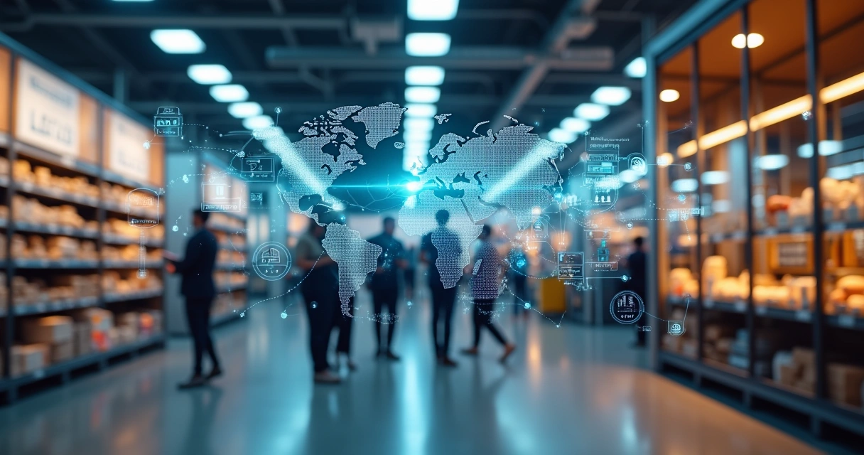 Montagem visual de comércio, indústria e serviços com elementos contábeis