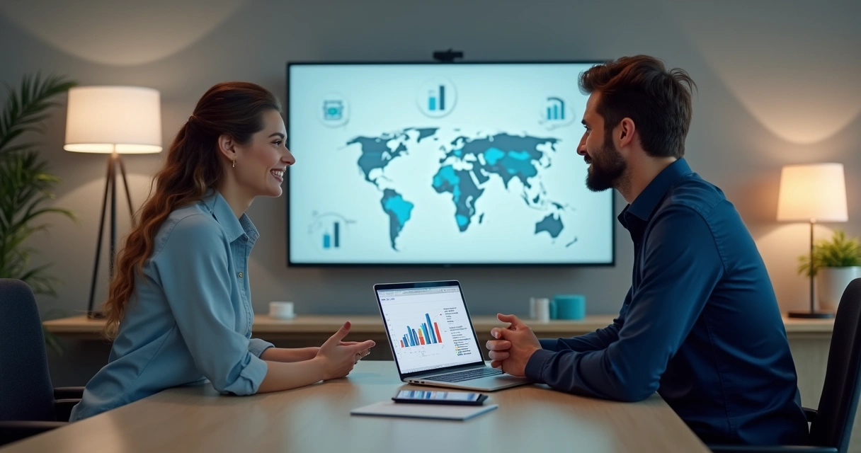 Contador analisando gráficos de ganhos de YouTube 
