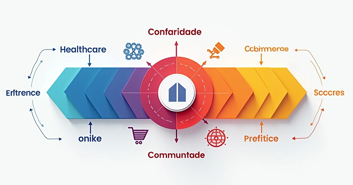 Gráfico de segmentação mostrando nichos de mercado contábil 