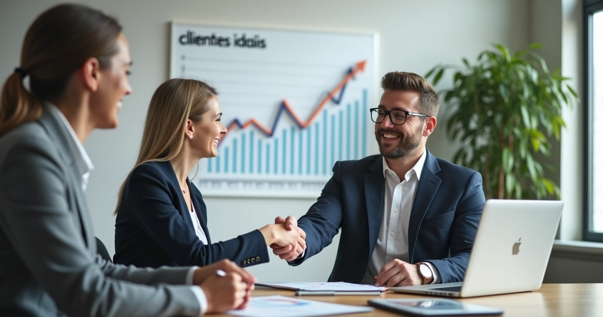 Contador e cliente satisfeitos em uma mesa de reunião 