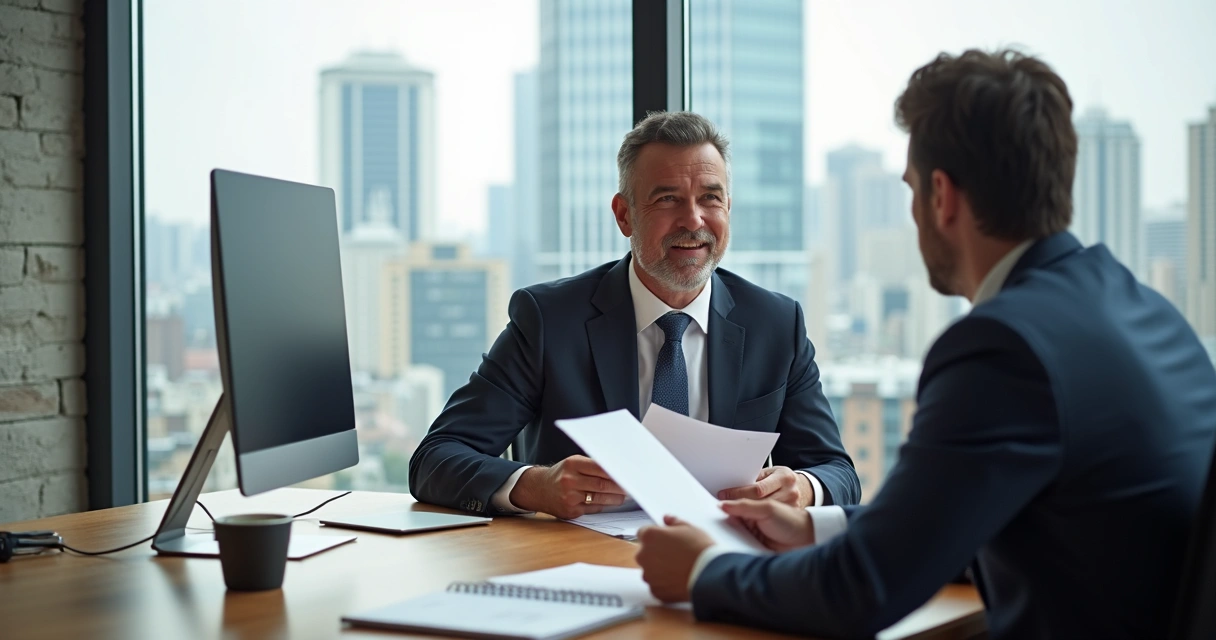 Contador atendendo cliente de empresa de forma personalizada
