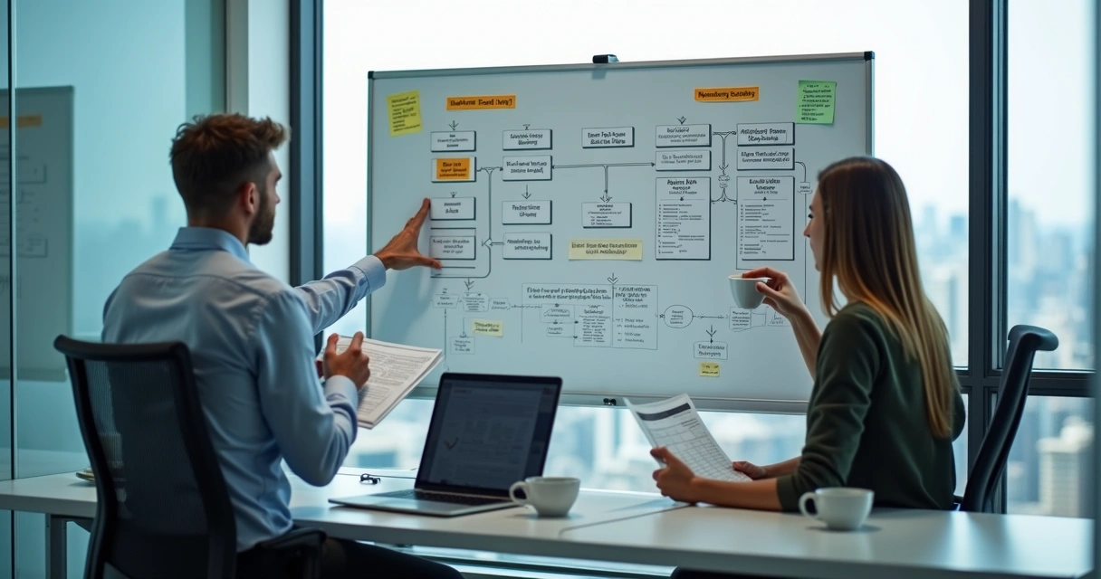 Contadores reunidos discutindo automação de processos