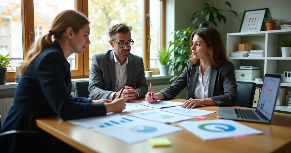 Contadores analisando documentos sobre incentivos fiscais 