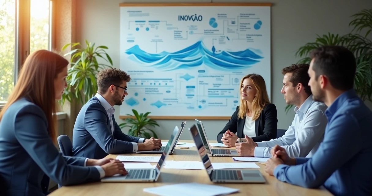Contadores discutindo inovação em reunião 