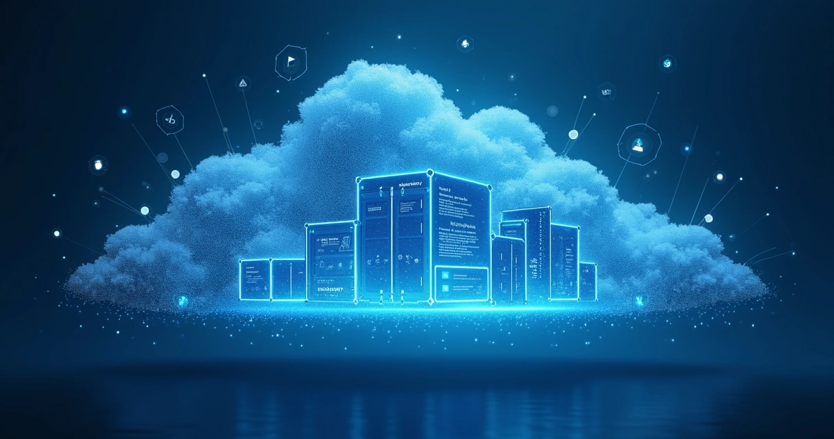 Containers representando microsserviços em nuvem 