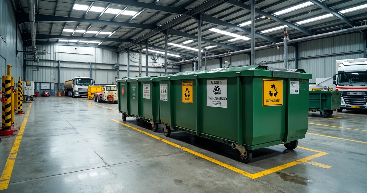 Container compartilhado em pátio de serviços