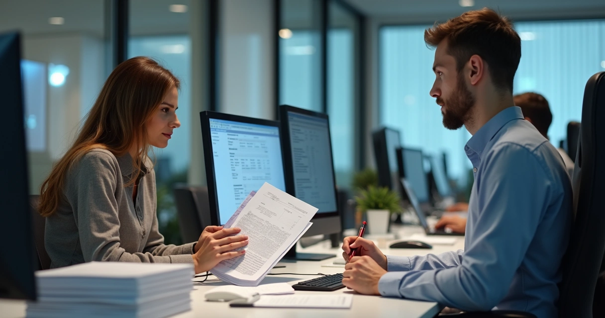 Equipe de BPO financeiro organizando contas a pagar 