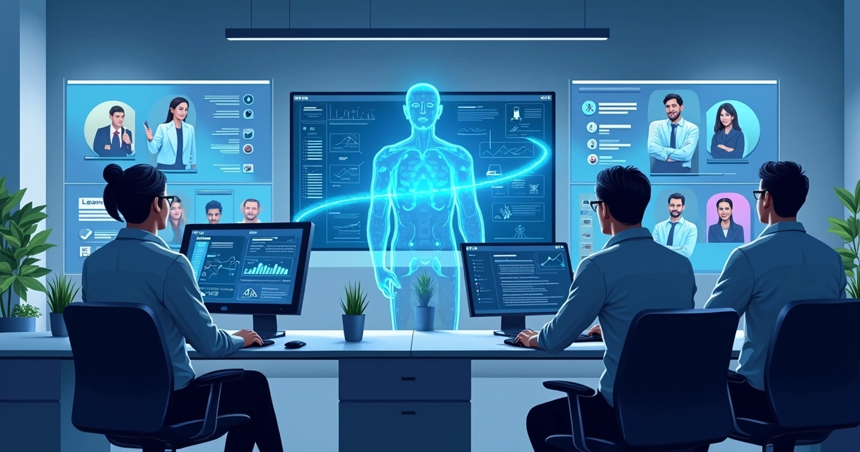 Visão superior do fluxo de contato inicial automatizado com IA 