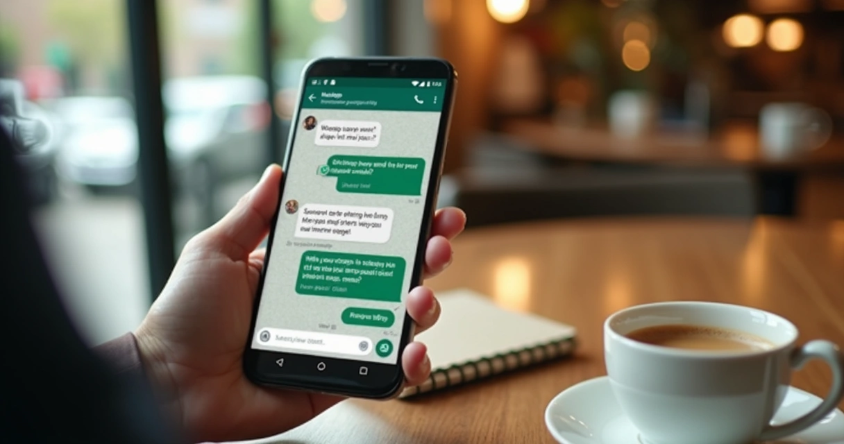 Conversa no WhatsApp de atendimento a cliente com mensagens personalizadas 