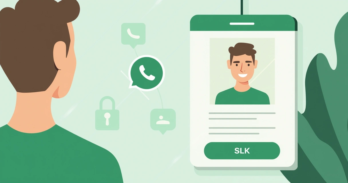 Pessoa compartilhando contato no WhatsApp usando nome de usuário 