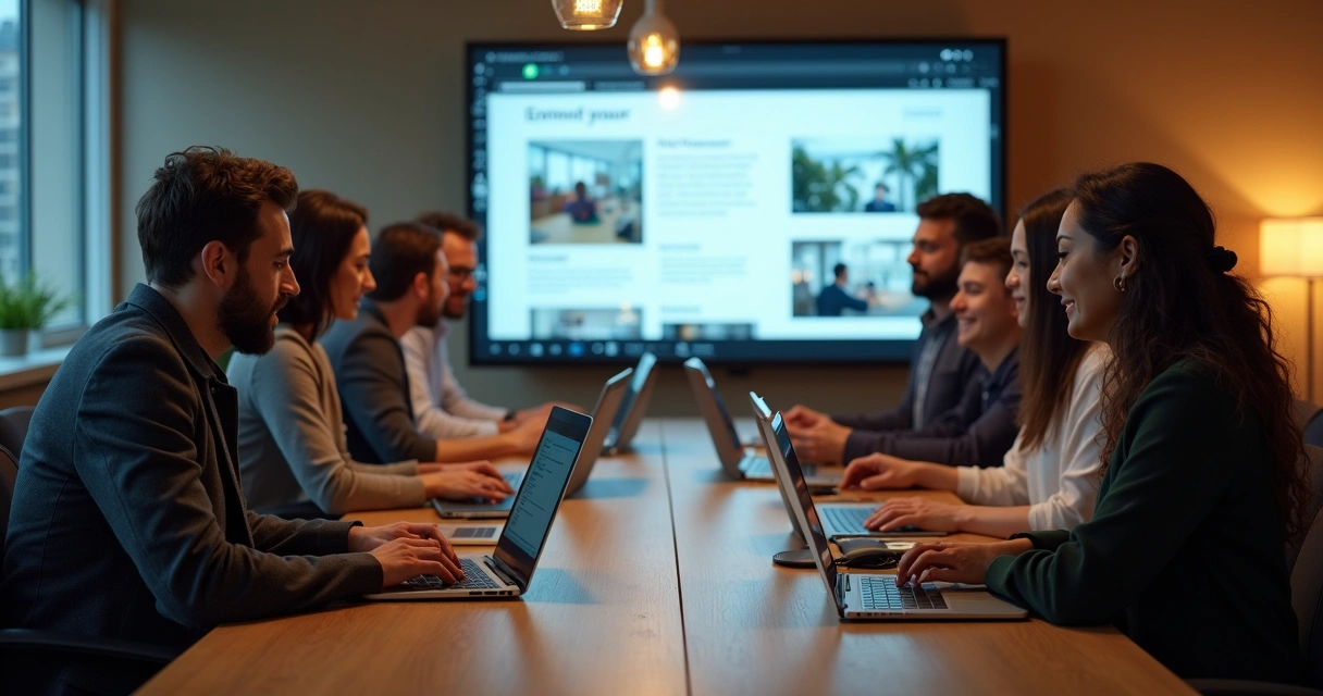 Web team collaborating on content updates for a large site