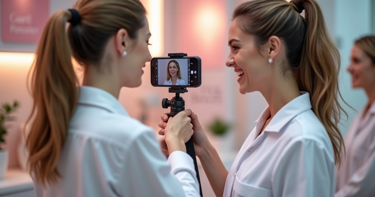 Vídeos de bastidores em clínica estética 
