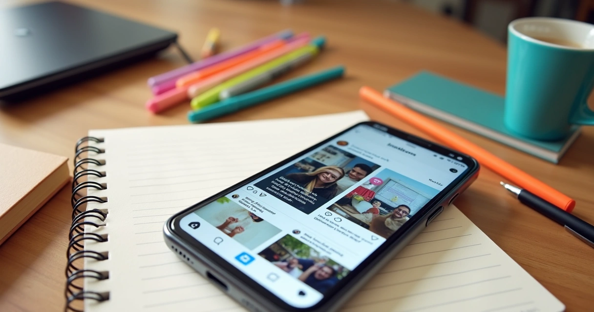 Stories variados sendo exibidos em tela de celular 