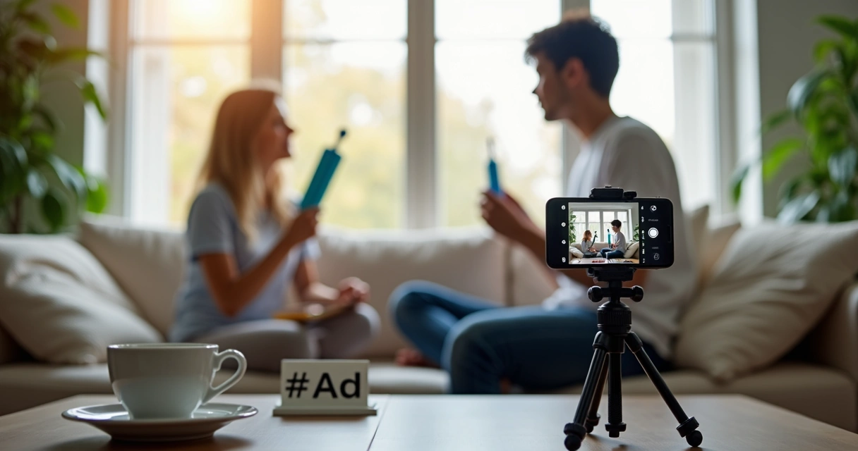 Vídeo de influenciador mostrando um produto no cotidiano