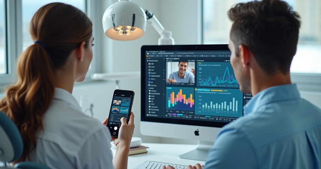 Conteúdo digital de dentista em mídias sociais