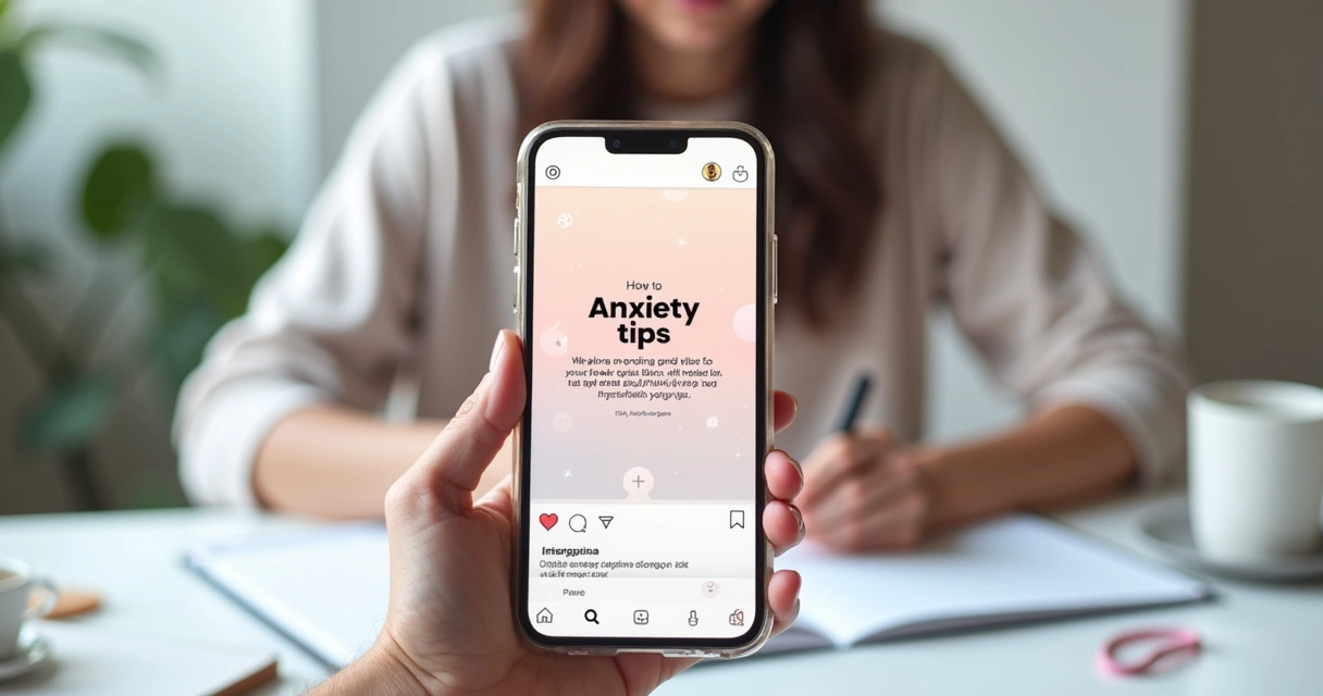 Publicação educativa sobre ansiedade em rede social 