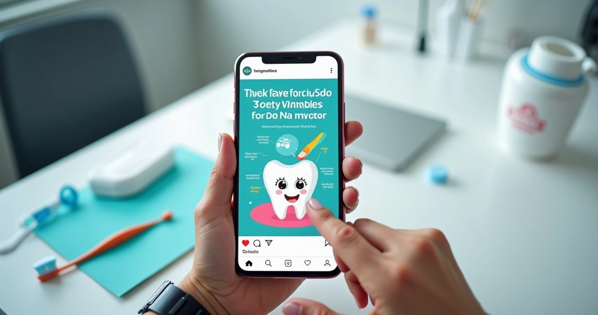 Postagem educativa de saúde bucal em rede social 