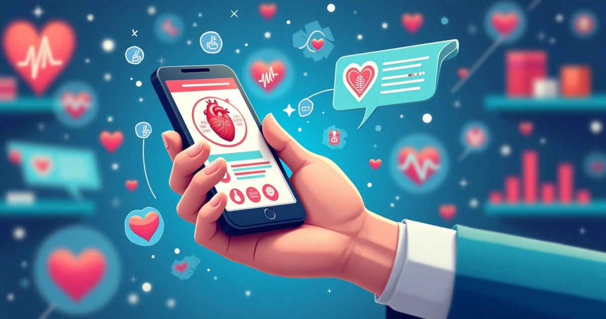 Conteúdo educativo de saúde em smartphone nas redes sociais 