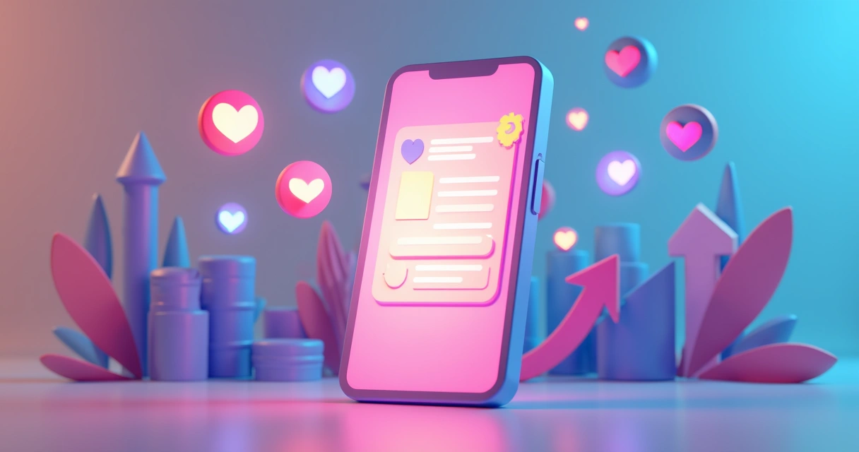 Publicação de conteúdo digital recebendo muitos likes e compartilhamentos 