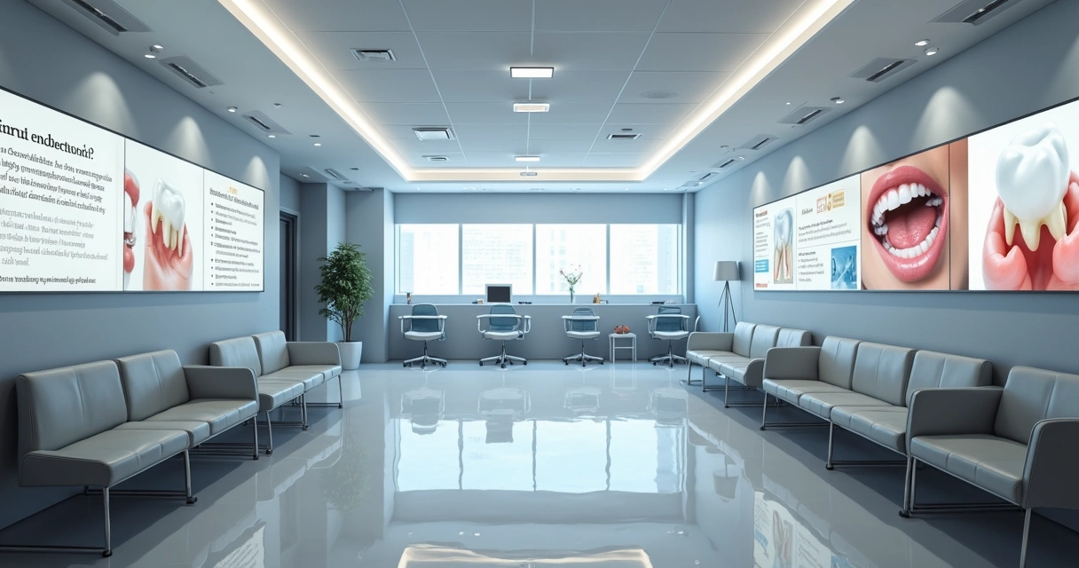 Conteúdo educativo de clínica odontológica detalhando procedimentos 