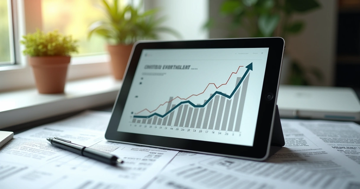 Gráfico mostrando crescimento contínuo de acessos graças a conteúdos evergreen 