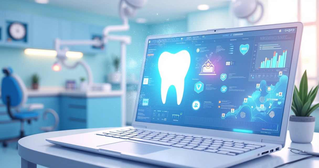 Conteúdo digital sendo criado por IA para clínica odontológica 